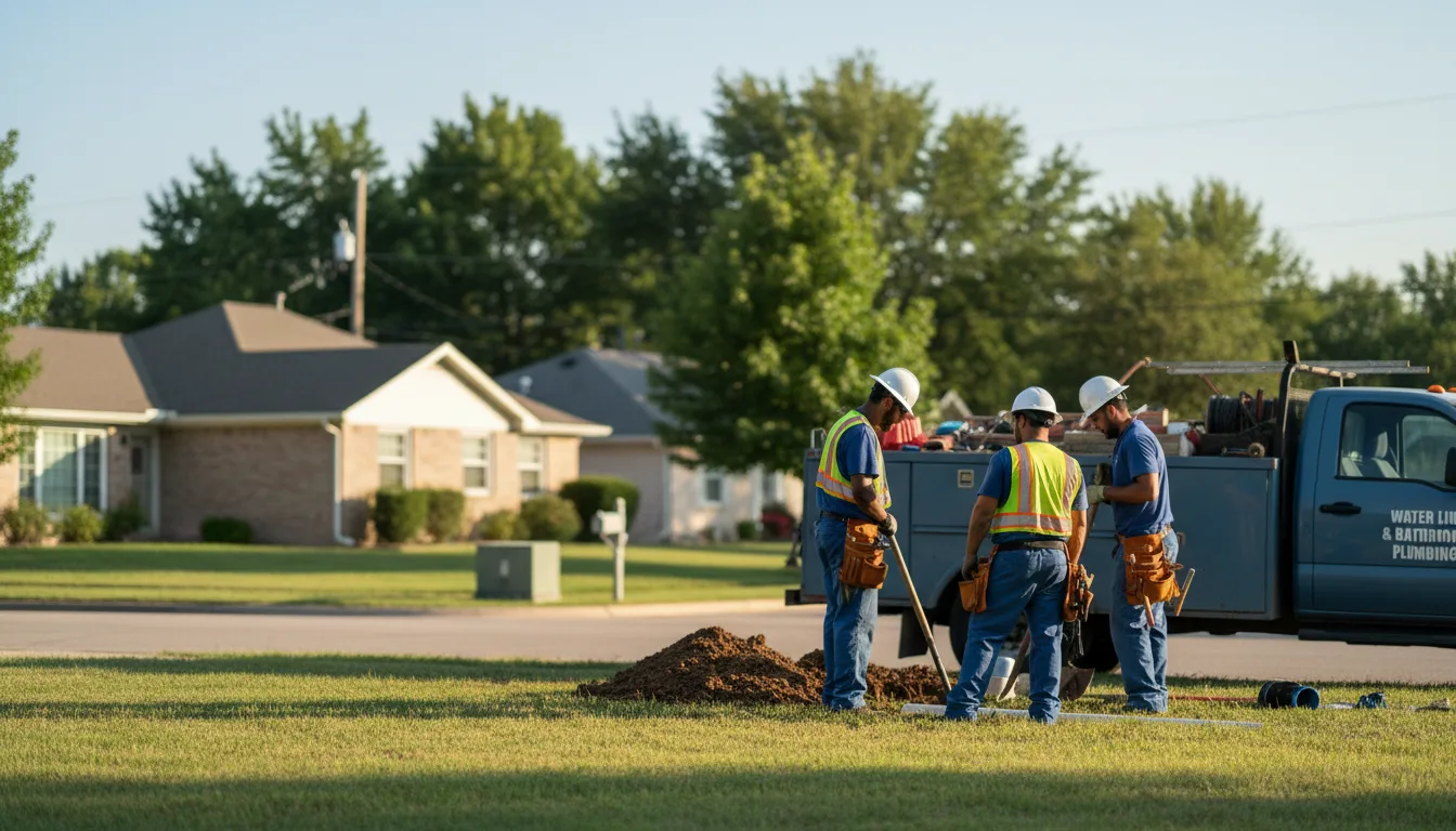 Residential water line and bathroom plumbing service in Triadelphia, WV